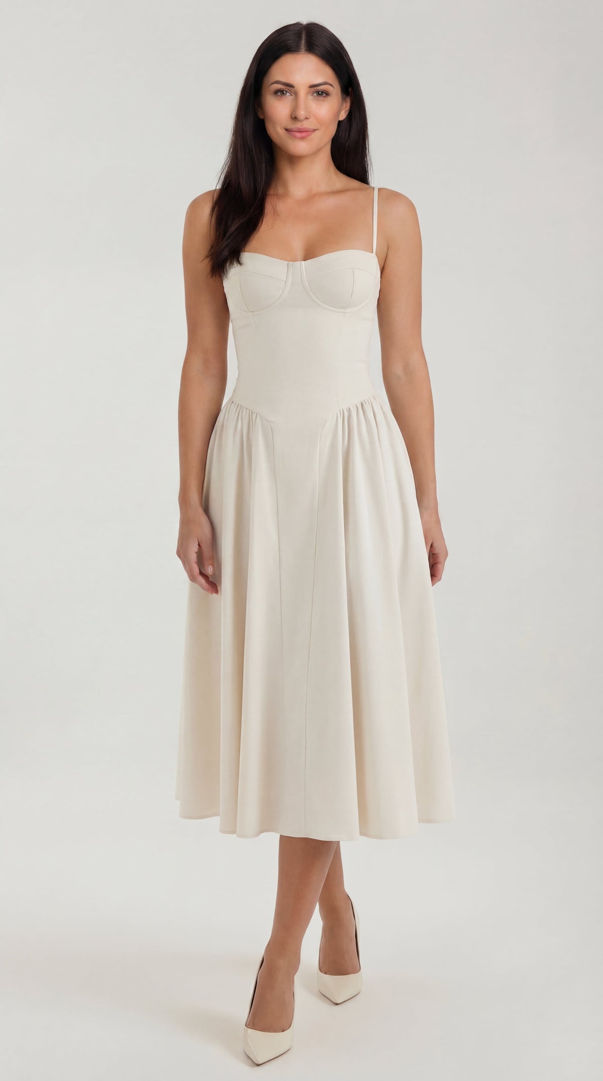 Vestido midi tipo corsé Odette