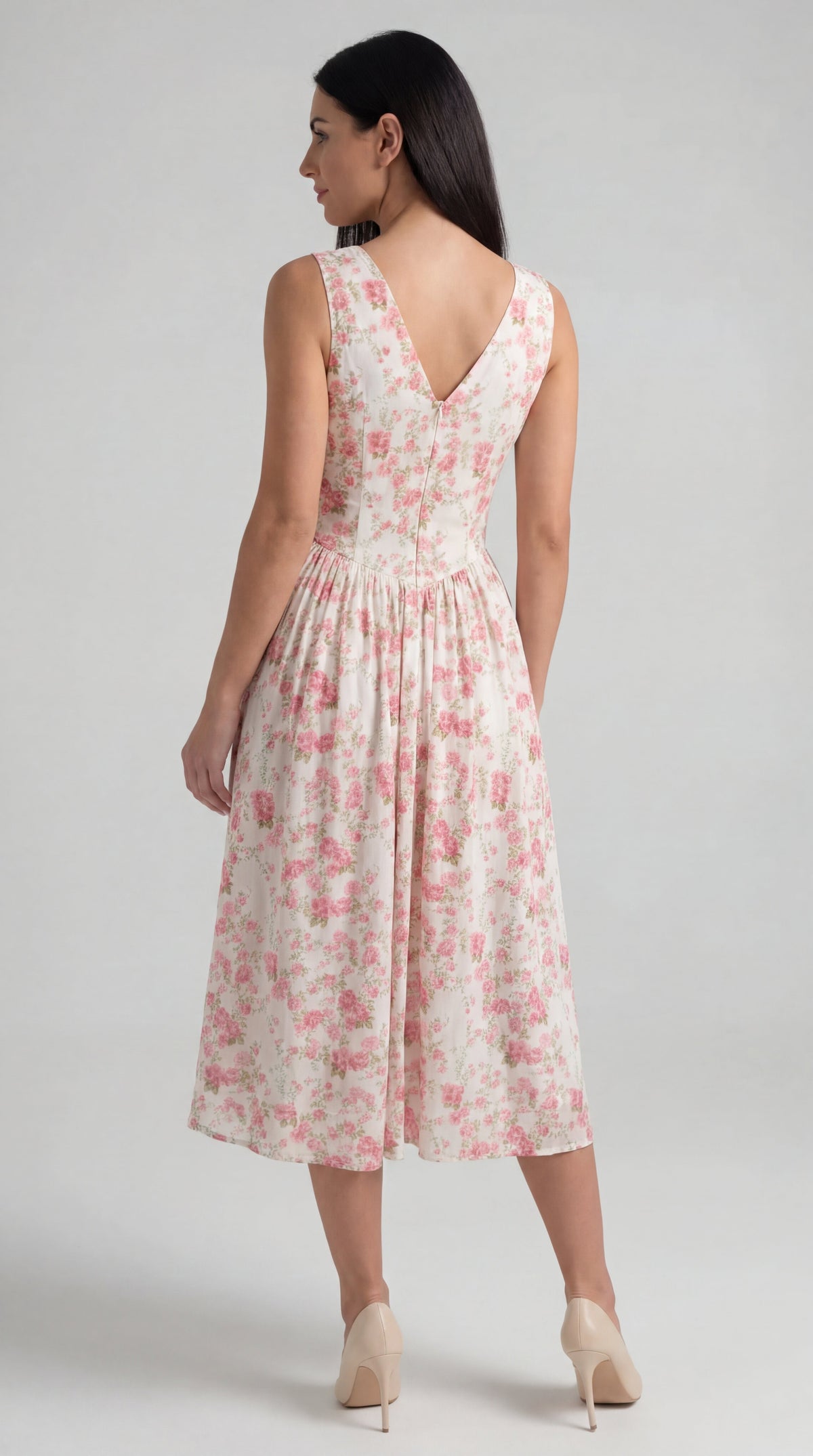 Vestido midi con escote en V Cassiopeia