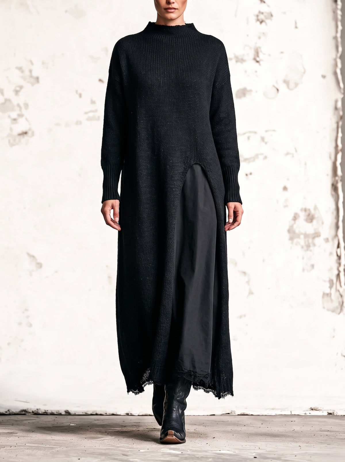 Luna | Jersey largo con vestido