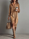 Teresa | Vestido midi de terciopelo acanalado