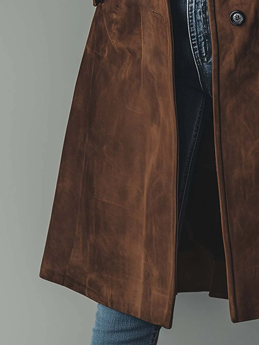 Elena | Gabardina vintage de ante