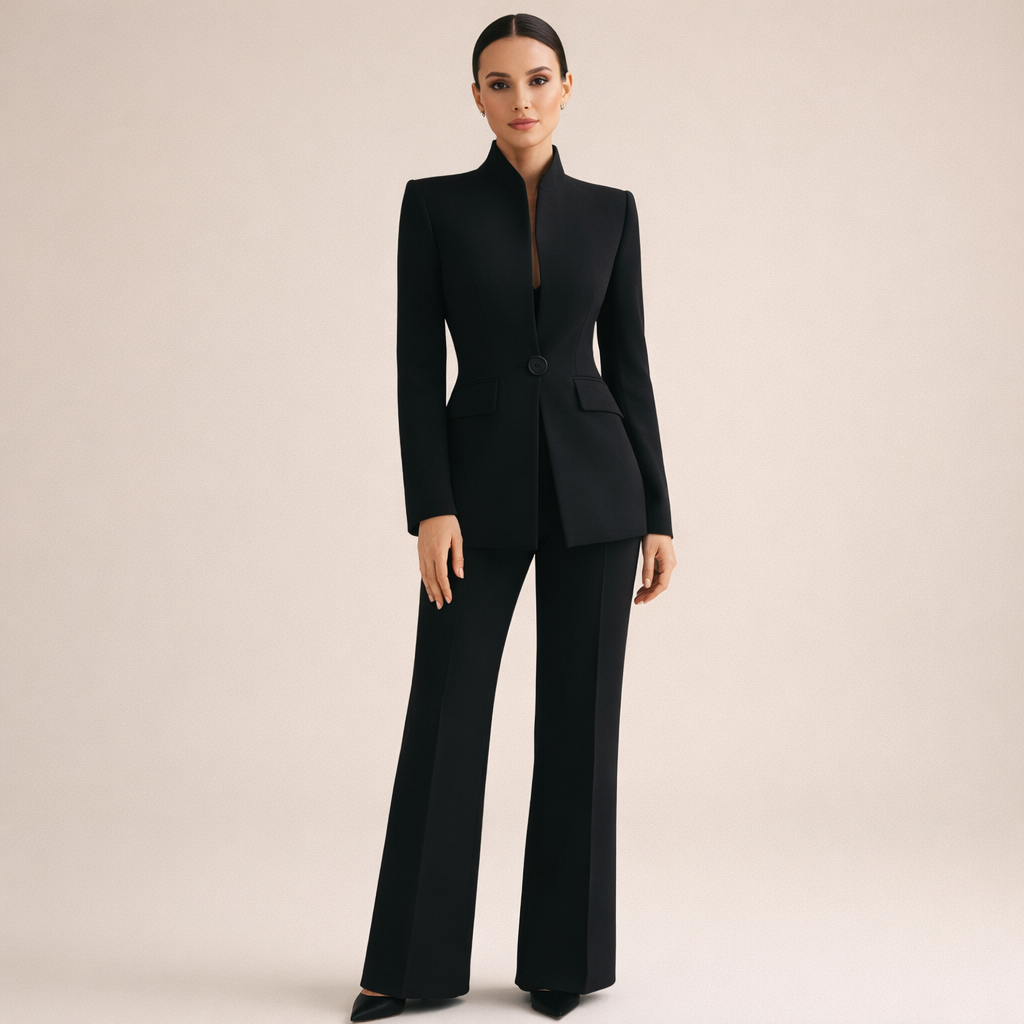 Valeria | Traje a medida de pierna ancha