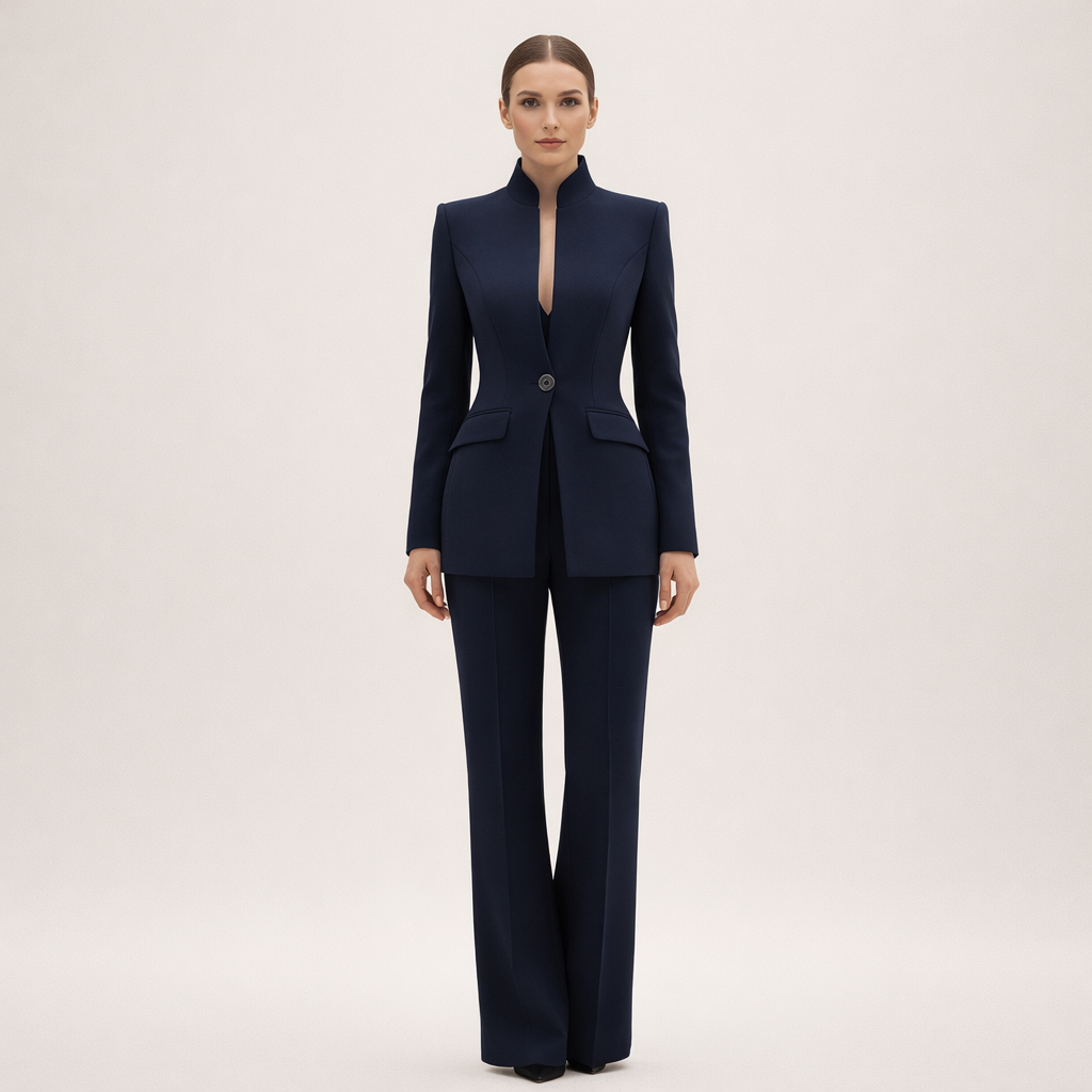Valeria | Traje a medida de pierna ancha