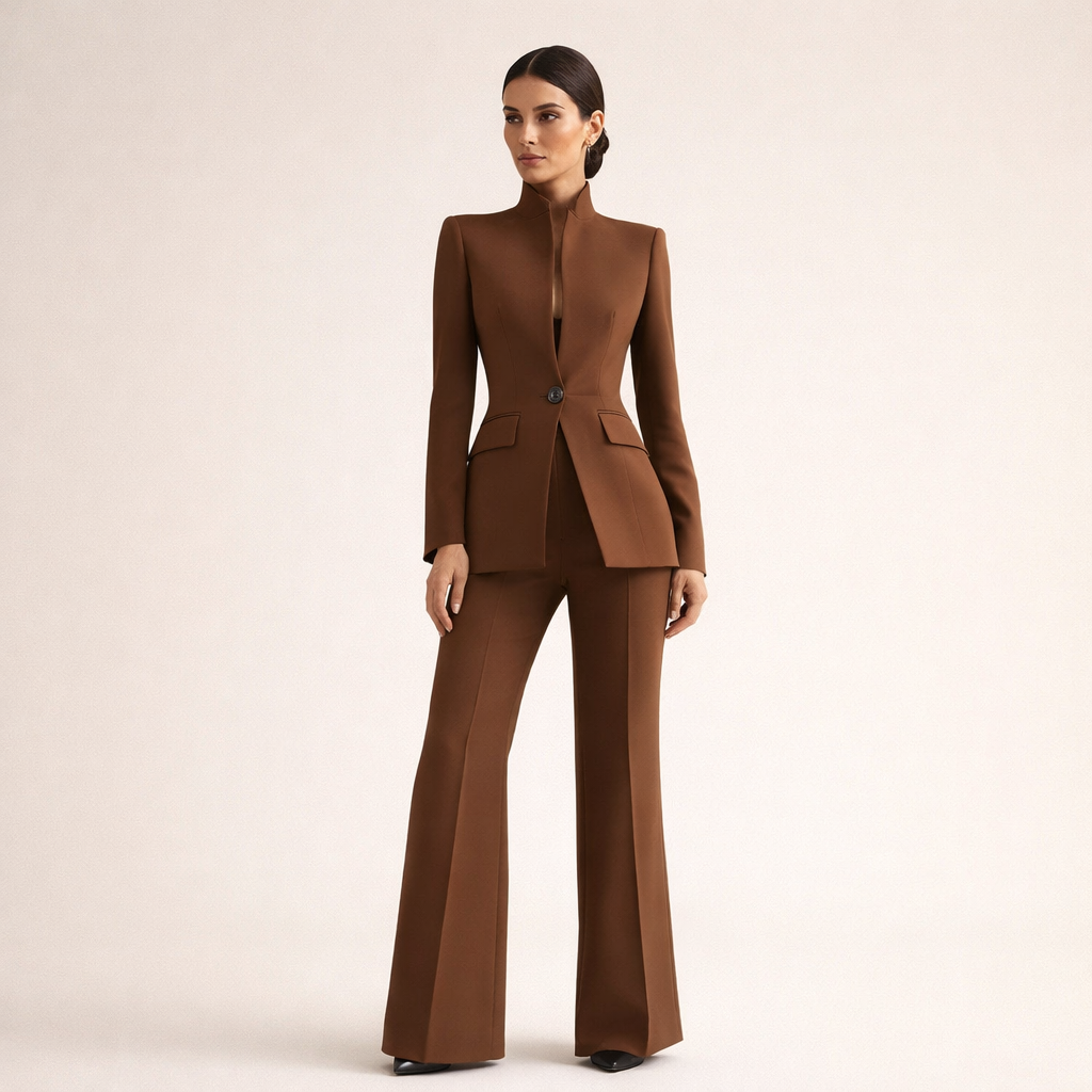 Valeria | Traje a medida de pierna ancha
