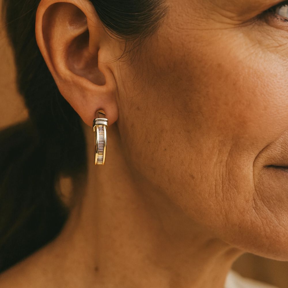 Nuestros pendientes vintage de oro y diamantes