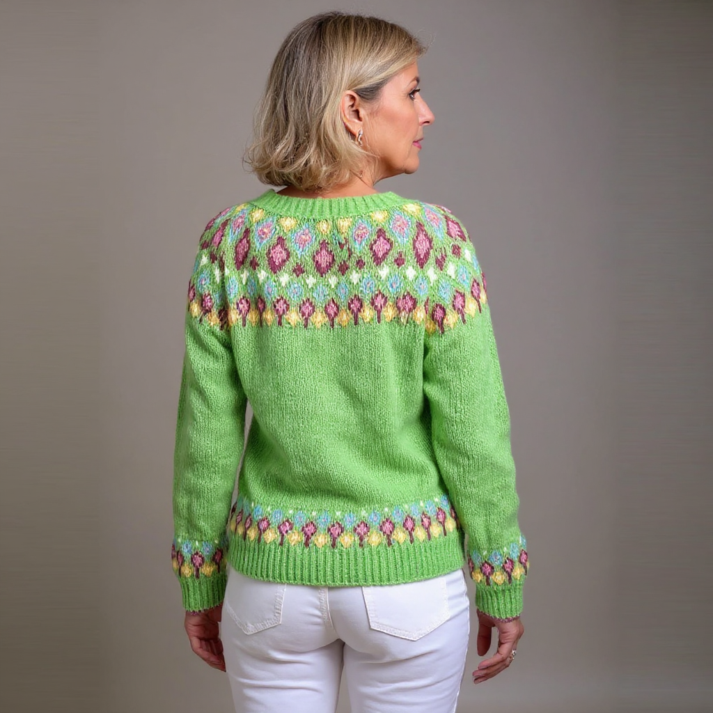 Ángeles | Cárdigan islandés de estilo vintage