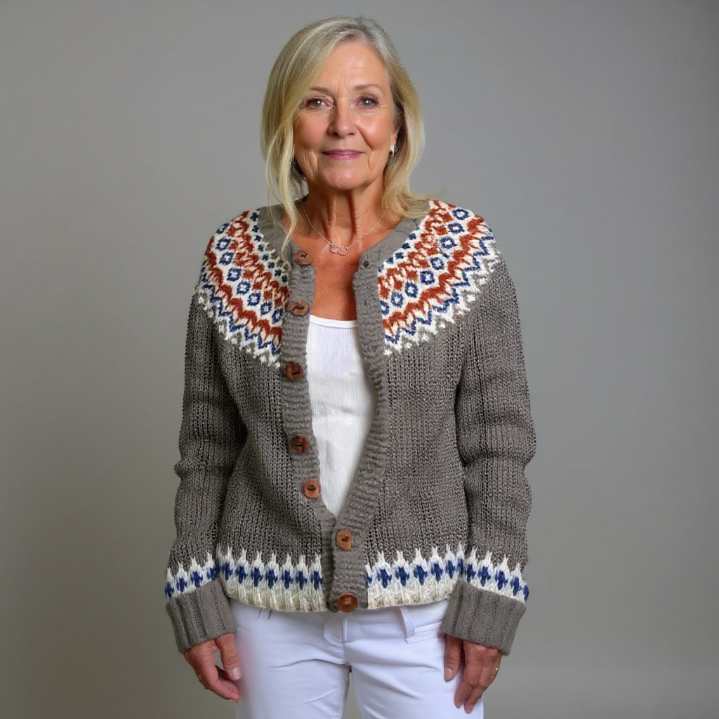 Gloria | Cárdigan islandés de estilo vintage