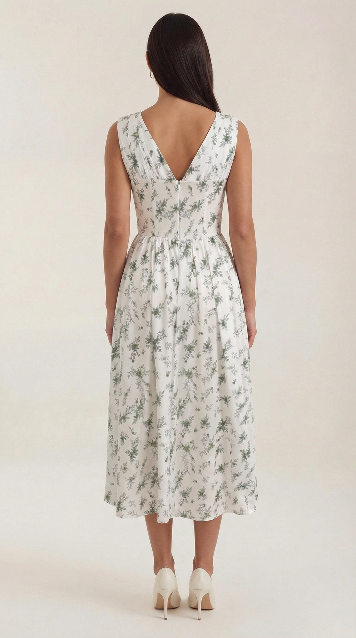 Vestido midi con escote en V Cassiopeia