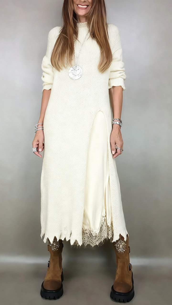 Luna | Jersey largo con vestido