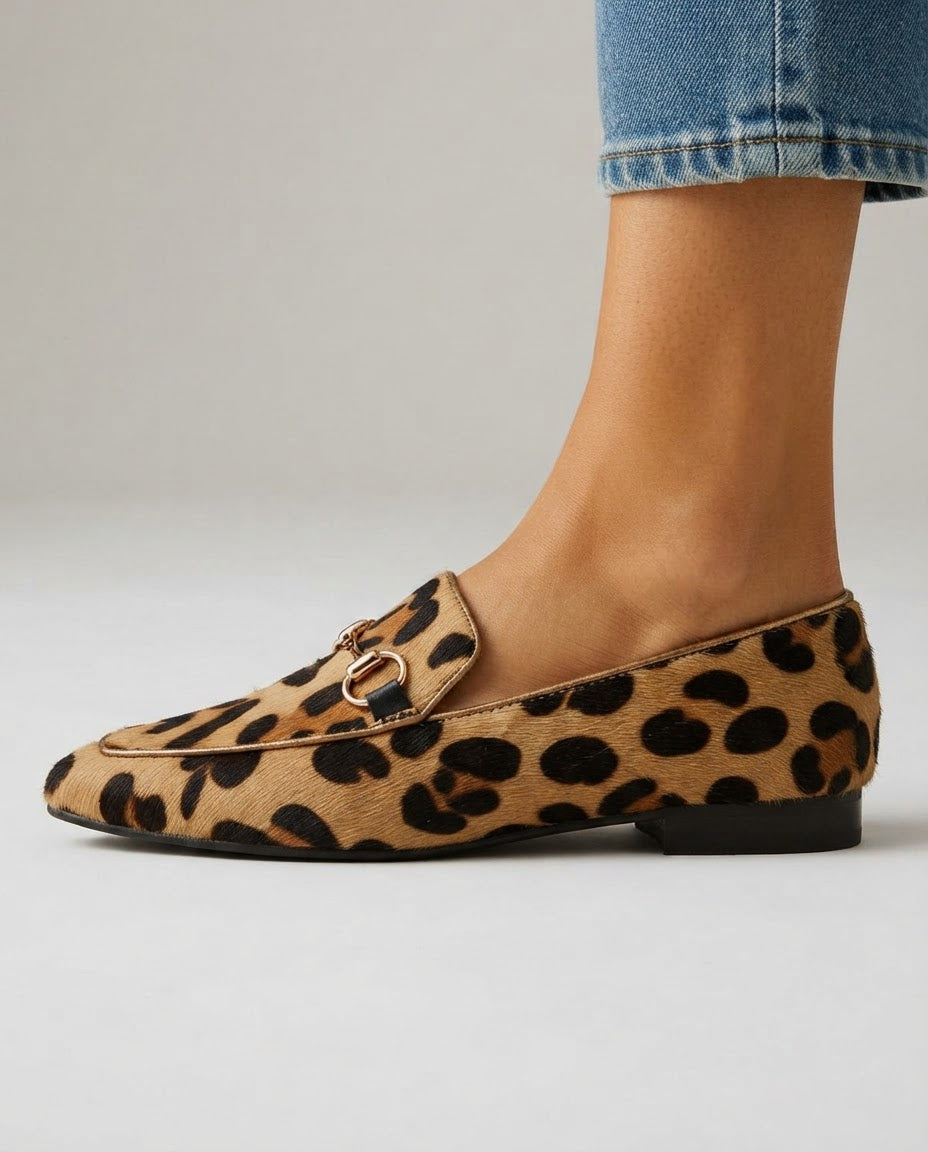 Mercedes | Mocasines Leopardo con pinza