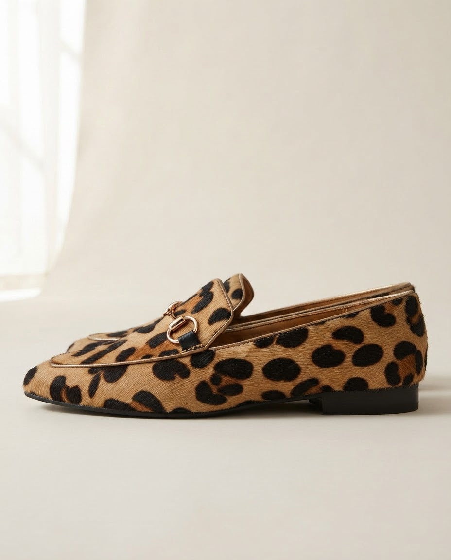 Mercedes | Mocasines Leopardo con pinza