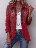 Fabiana | Chaqueta con volantes y estampado bohemio de cachemir