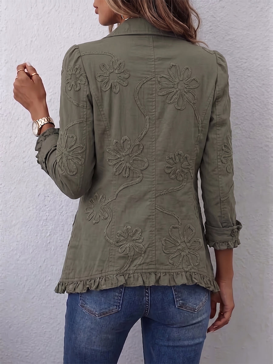 Alina | Chaqueta bordada con volantes