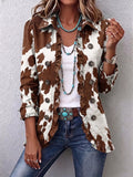 Juana | Chaqueta con estampado de vaca y volantes