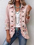 Malena | Chaqueta floral con volantes y botones