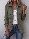 Carla | Chaqueta utilitaria con volantes y bordados florales de estilo boho-chic