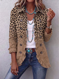 Silvia | Chaqueta de leopardo difuminado con volantes