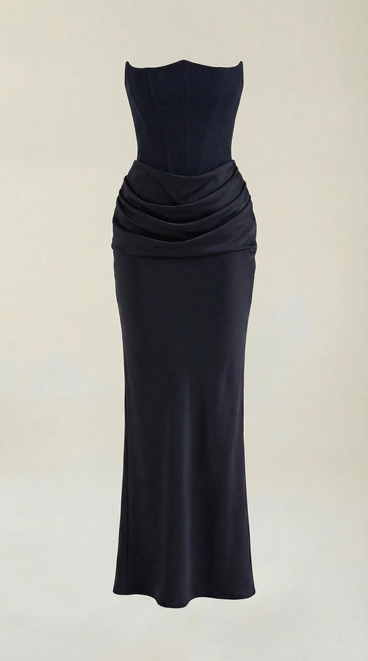 Vestido largo tipo corsé Fiorella