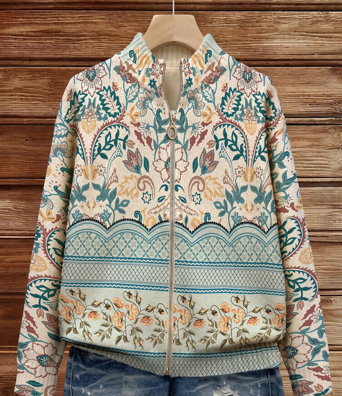 Luna | Estampado vintage con borde botánico floral